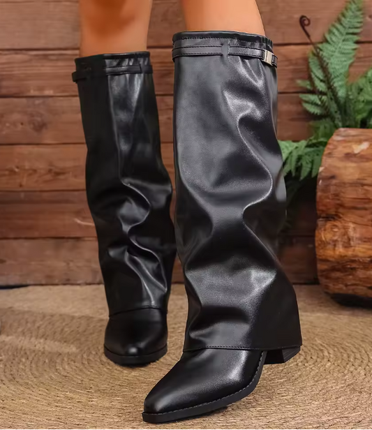 Isa Noir High Boots